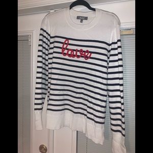 Marled “Love” Sweater